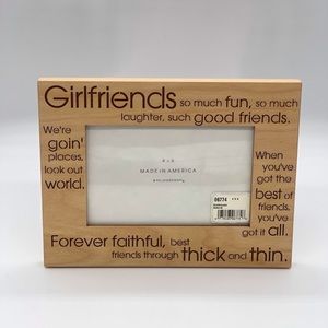 GIRLFRIENDS CARVED QUOTES WOODEN PICTURES FRAME